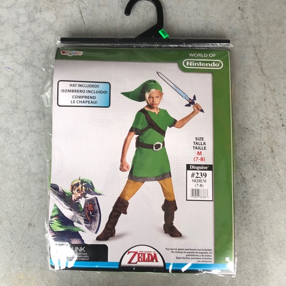 Nintendo Link Zelda Kids Costume! New! - Picture 2 of 5